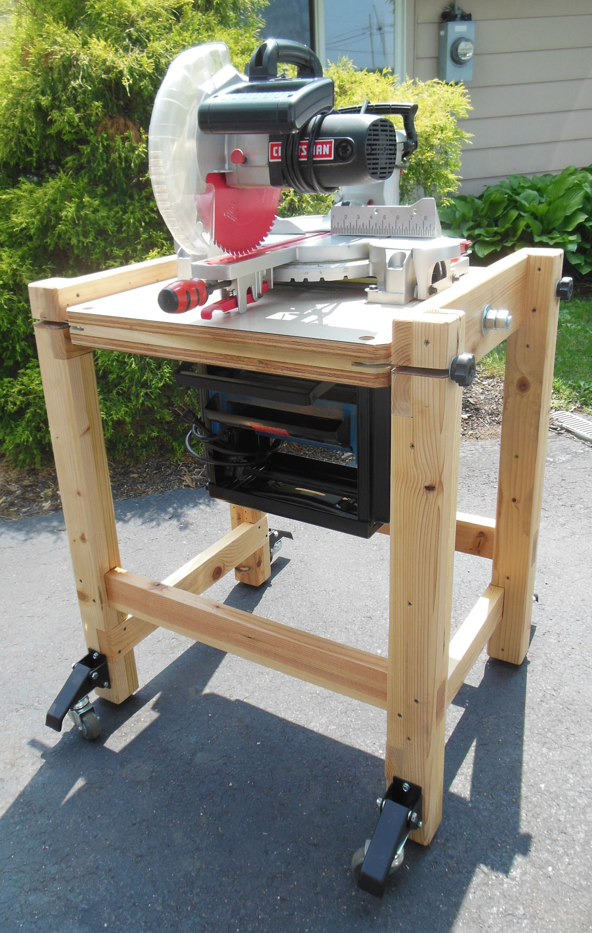 diy flip top cart for miter saw and planer » famous artisan