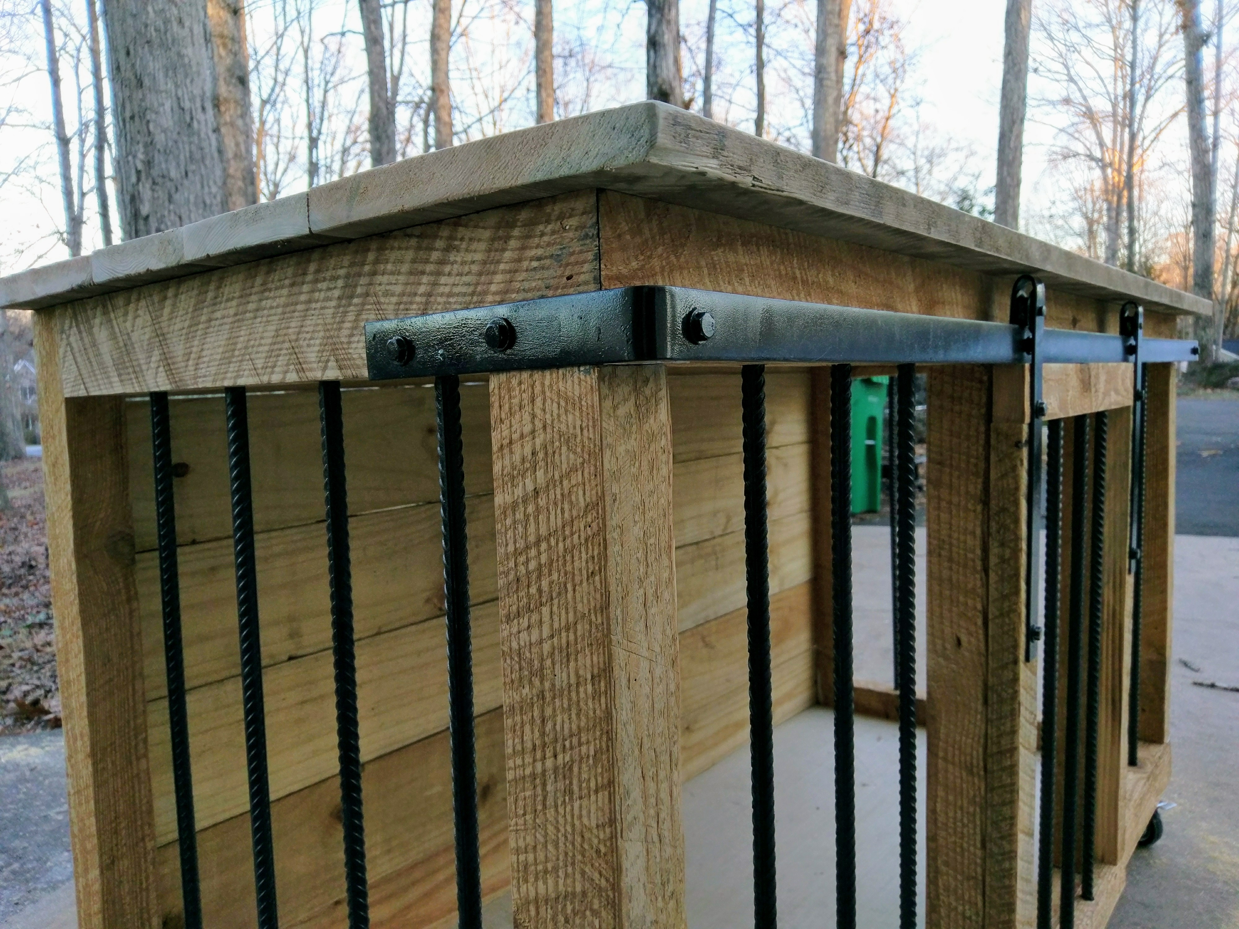 Rustic Wooden Dog Crate Making Reference: Custom Rustic Barn Wood Dog Crate Famous Artisan
