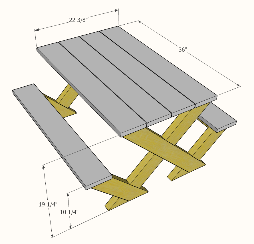 DIY Kids Picnic Table Plans » Famous Artisan