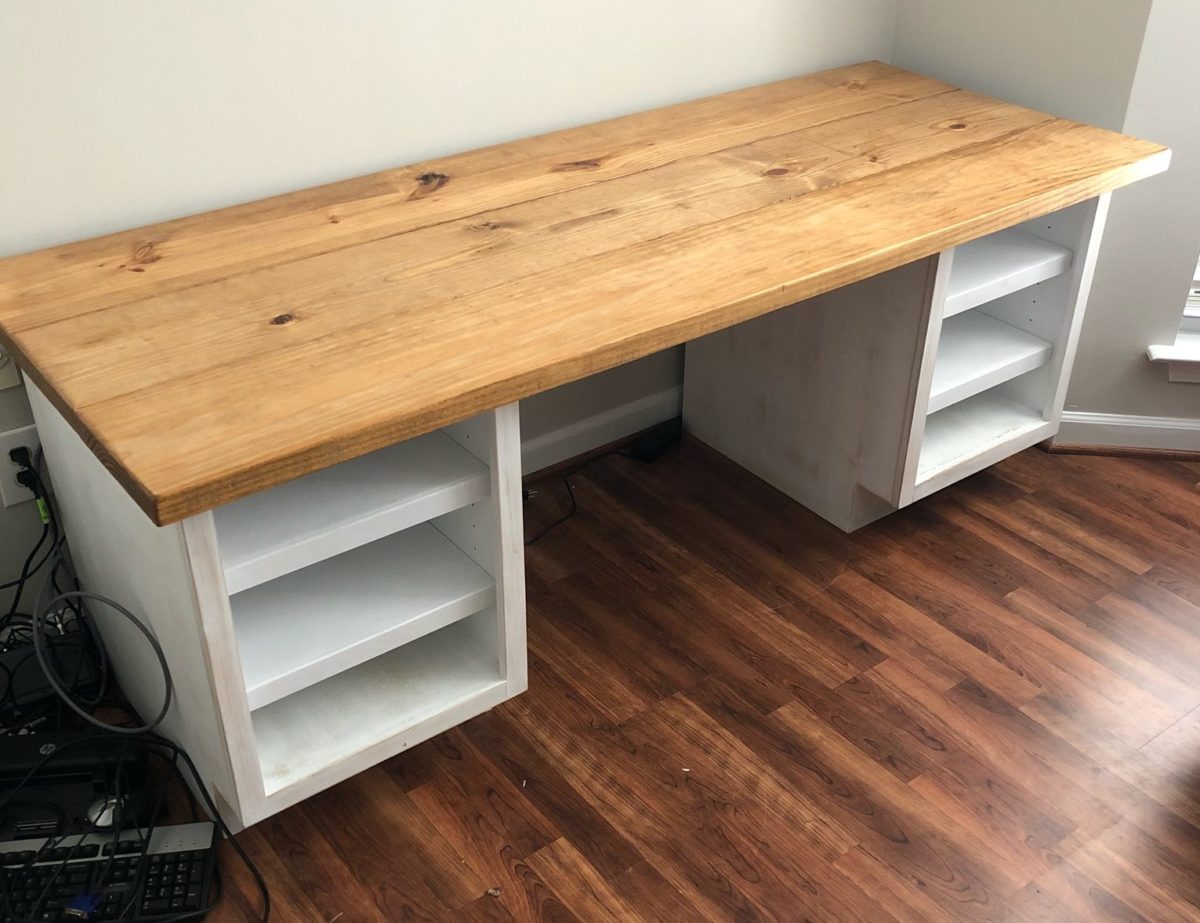 DIY Open Cabinet Desk » Famous Artisan