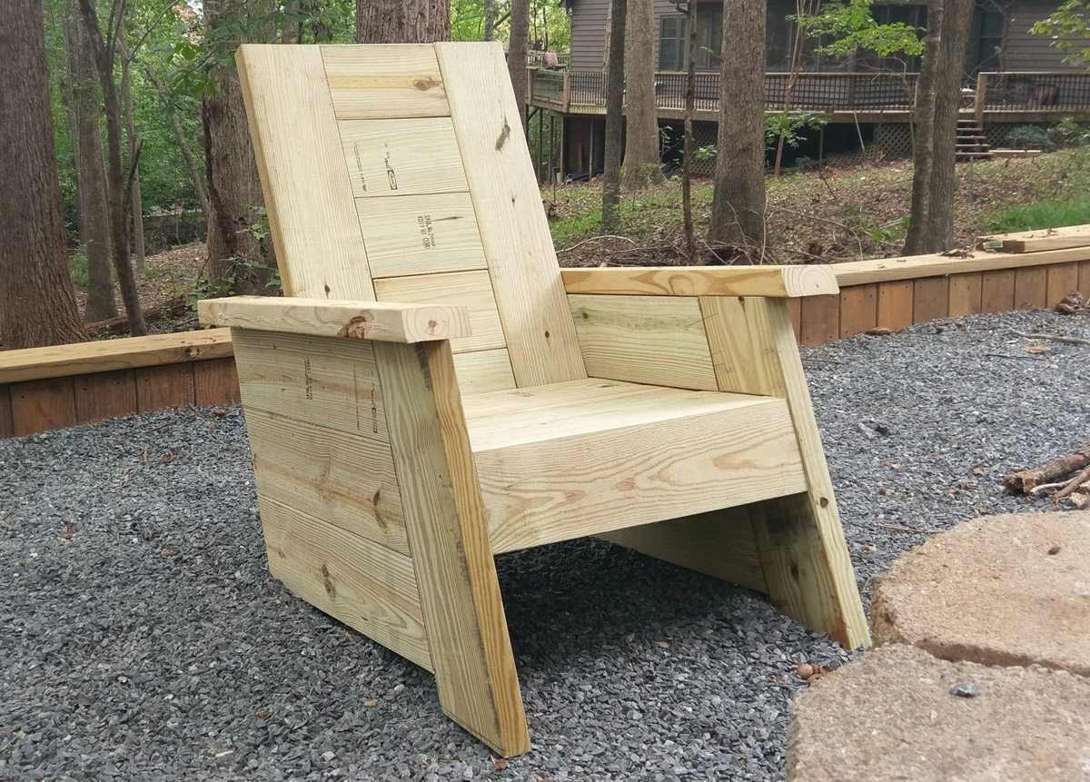 Chair for the fire pit made from 2x6s » Famous Artisan (1200 x 861 Pixel)