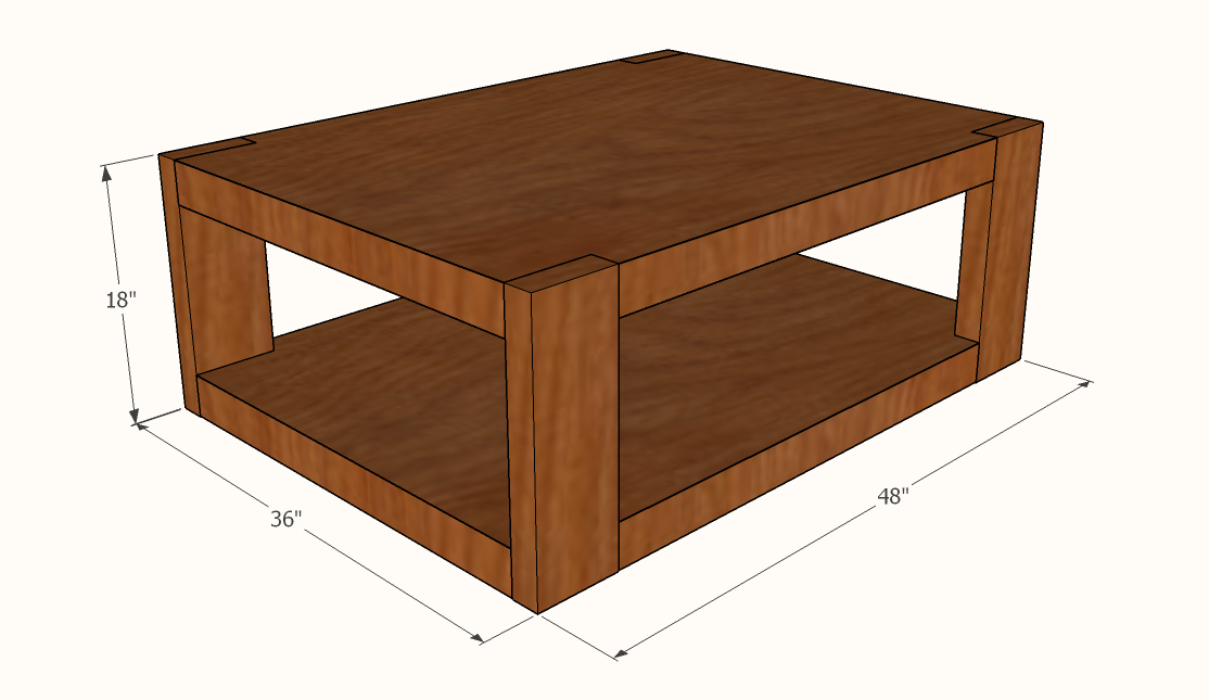 DIY Large Modern Coffee Table Plans » Famous Artisan