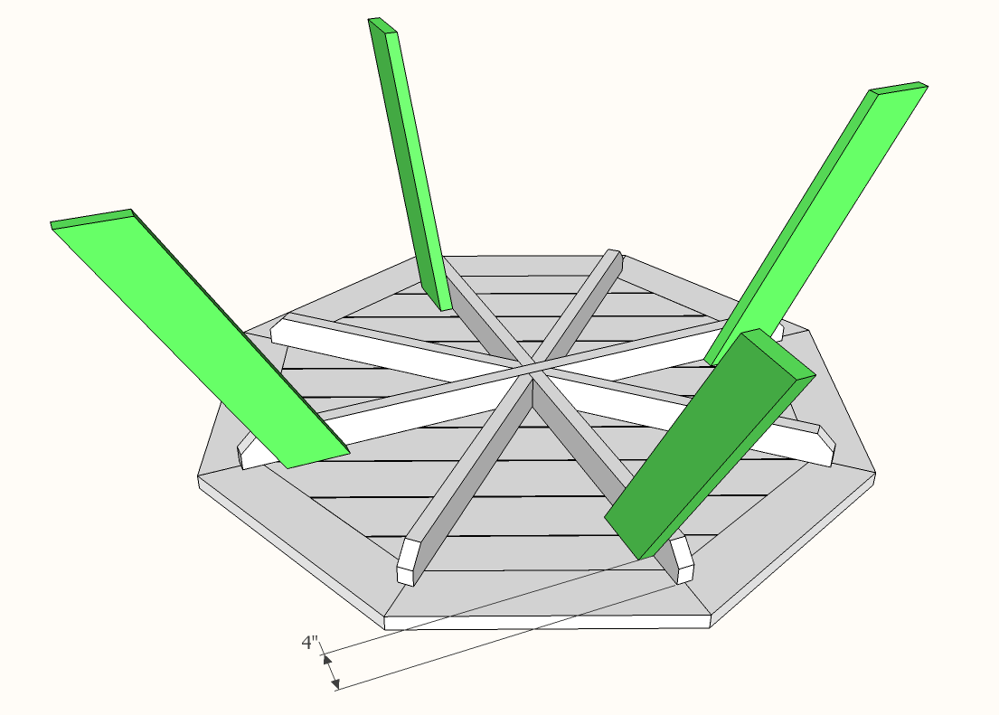 Octagon Picnic Table plans Famous Artisan