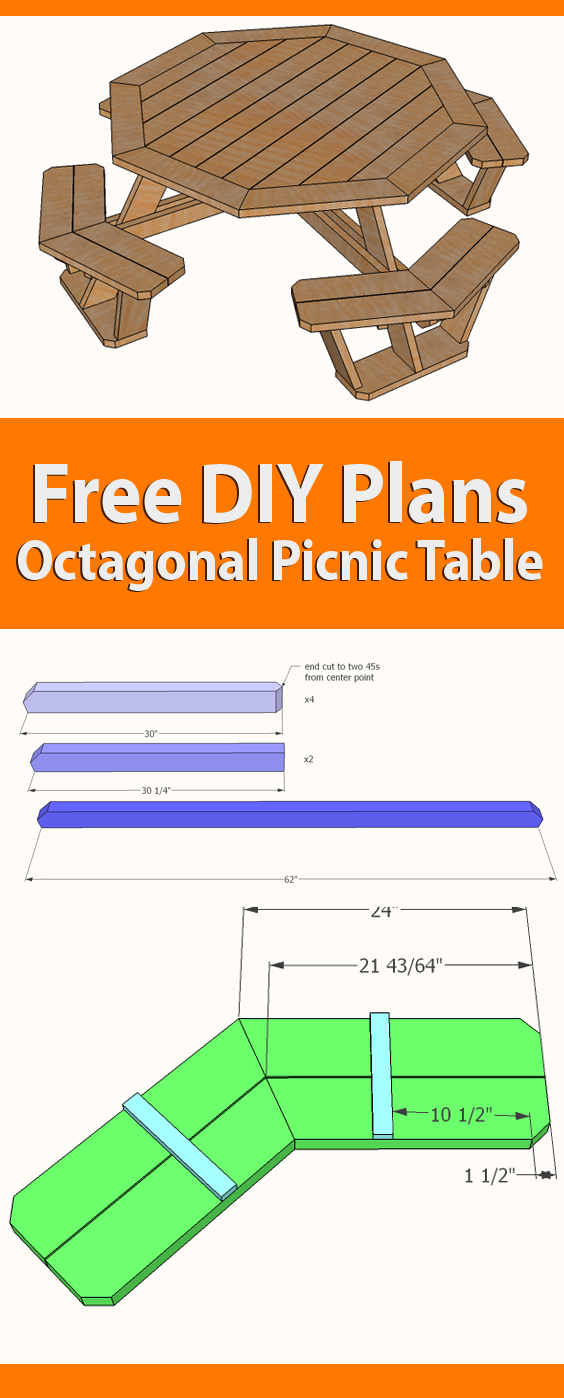 Octagon Picnic Table plans » Famous Artisan
