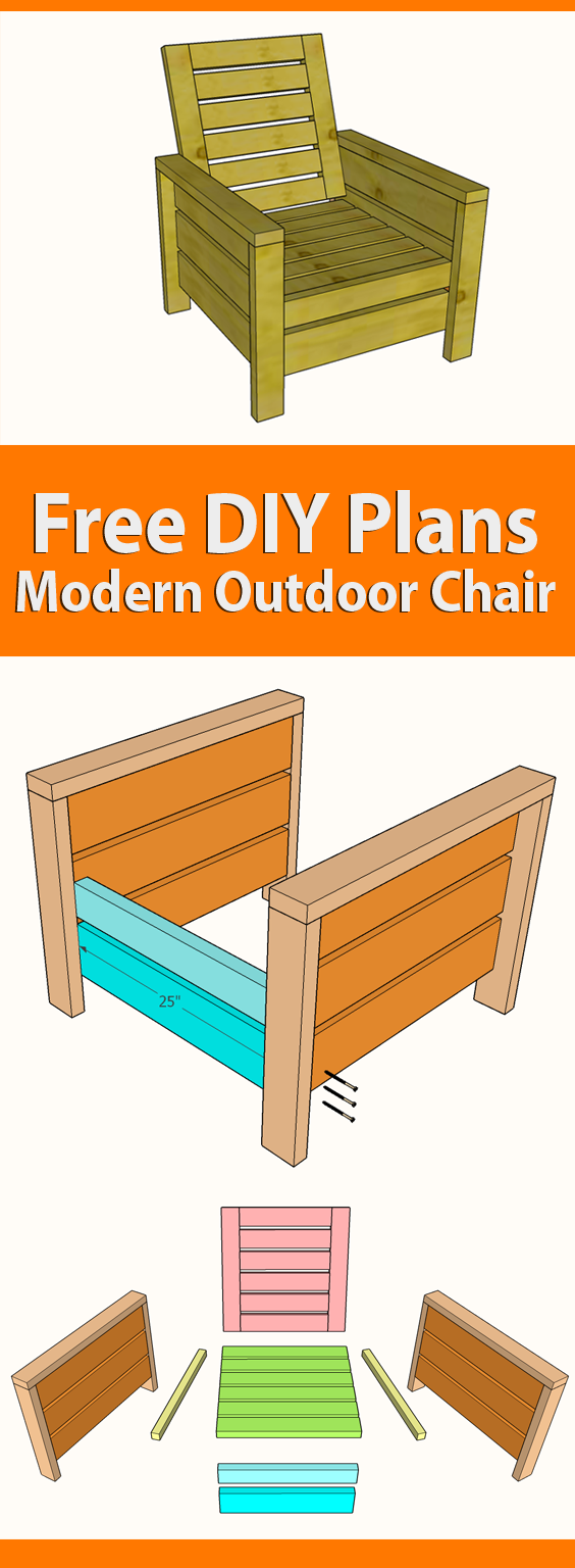 Modern Outdoor Chair DIY plans » Famous Artisan