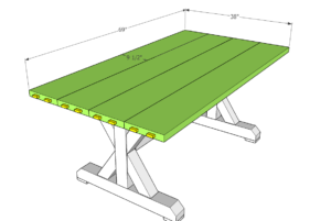 DIY X-base dining table plans » Famous Artisan