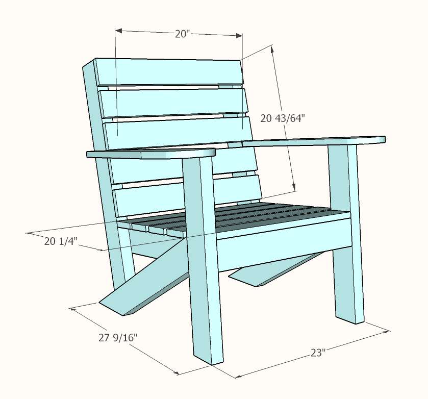 DIY simple garden chair plans - dimensions » Famous Artisan