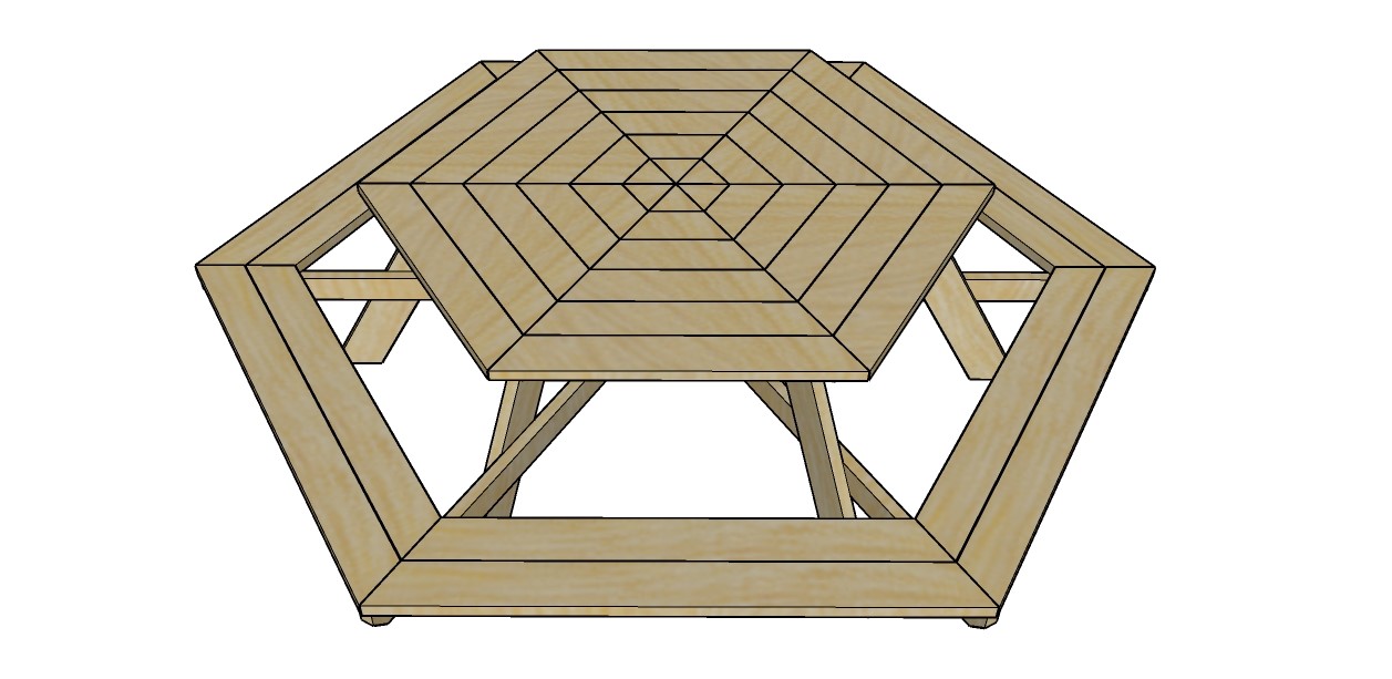 Hexagon Picnic Table plans » Famous Artisan