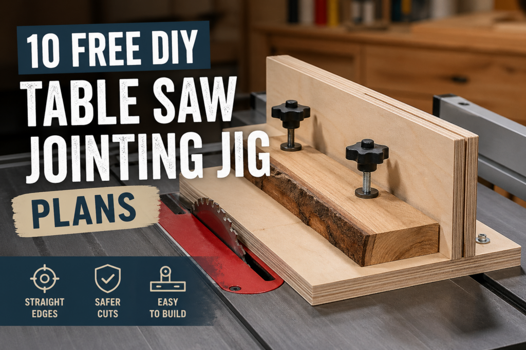 10 Free DIY Table Saw Jointing Jig Plans » Famous Artisan